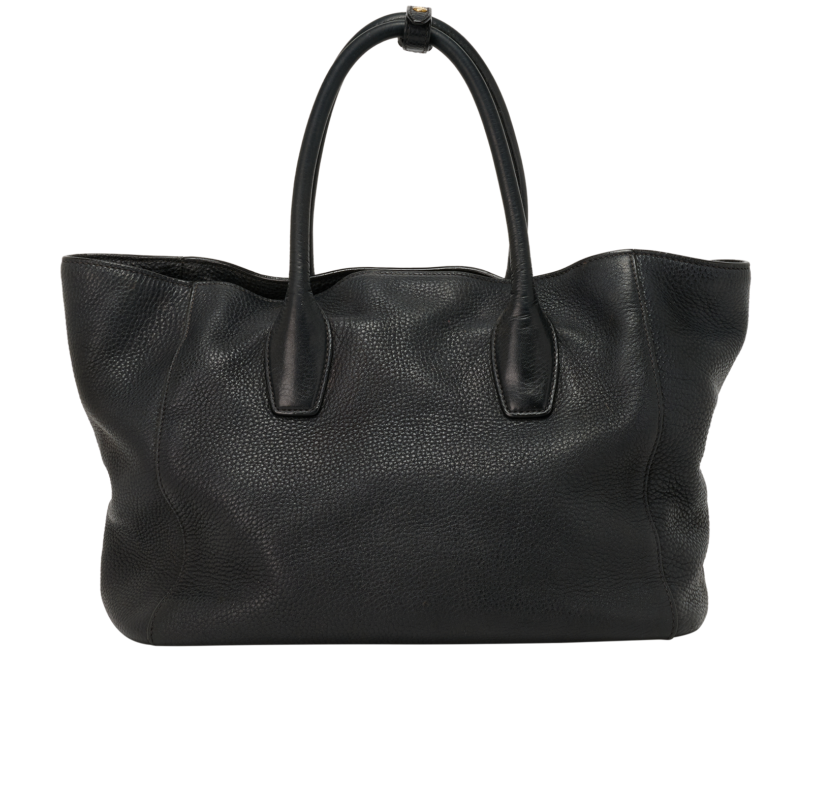 Logo Tote, &pound;895, Handbags, Black, Leather, Back view